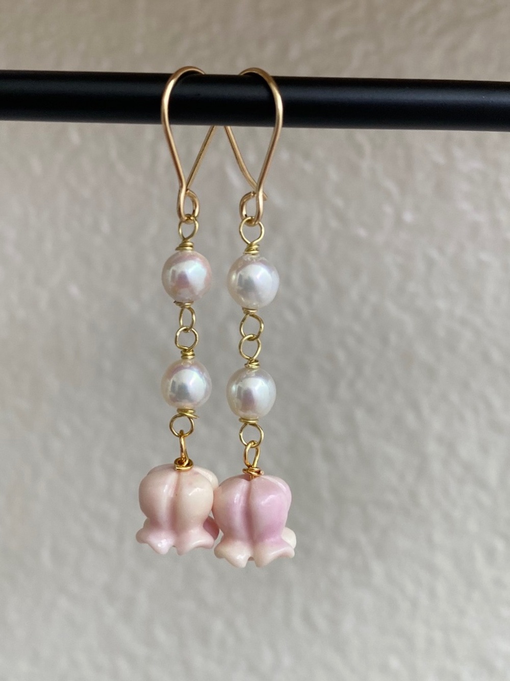 Handmade Crown Flower Earrings